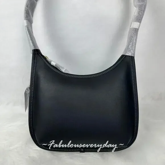 COACH Curve Zip Bag Shoulder Bag In Glovetanned Leather/Gold/Black CAF11 NWT - Picture 4 of 9